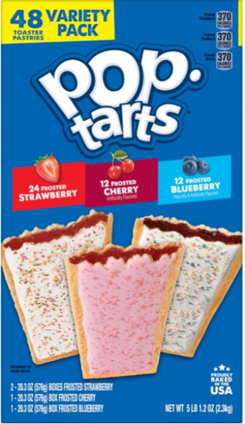 KELLOGG'S POP TARTS 'Variety Pack' Toaster Pastries 2300 gr